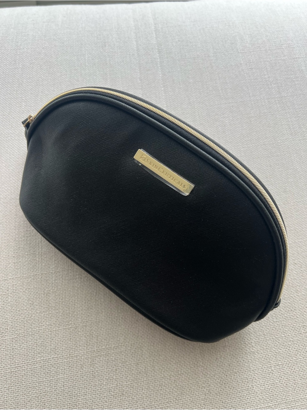SKINCEUTICALS • Black Toiletries Makeup Gold Zipper Bag